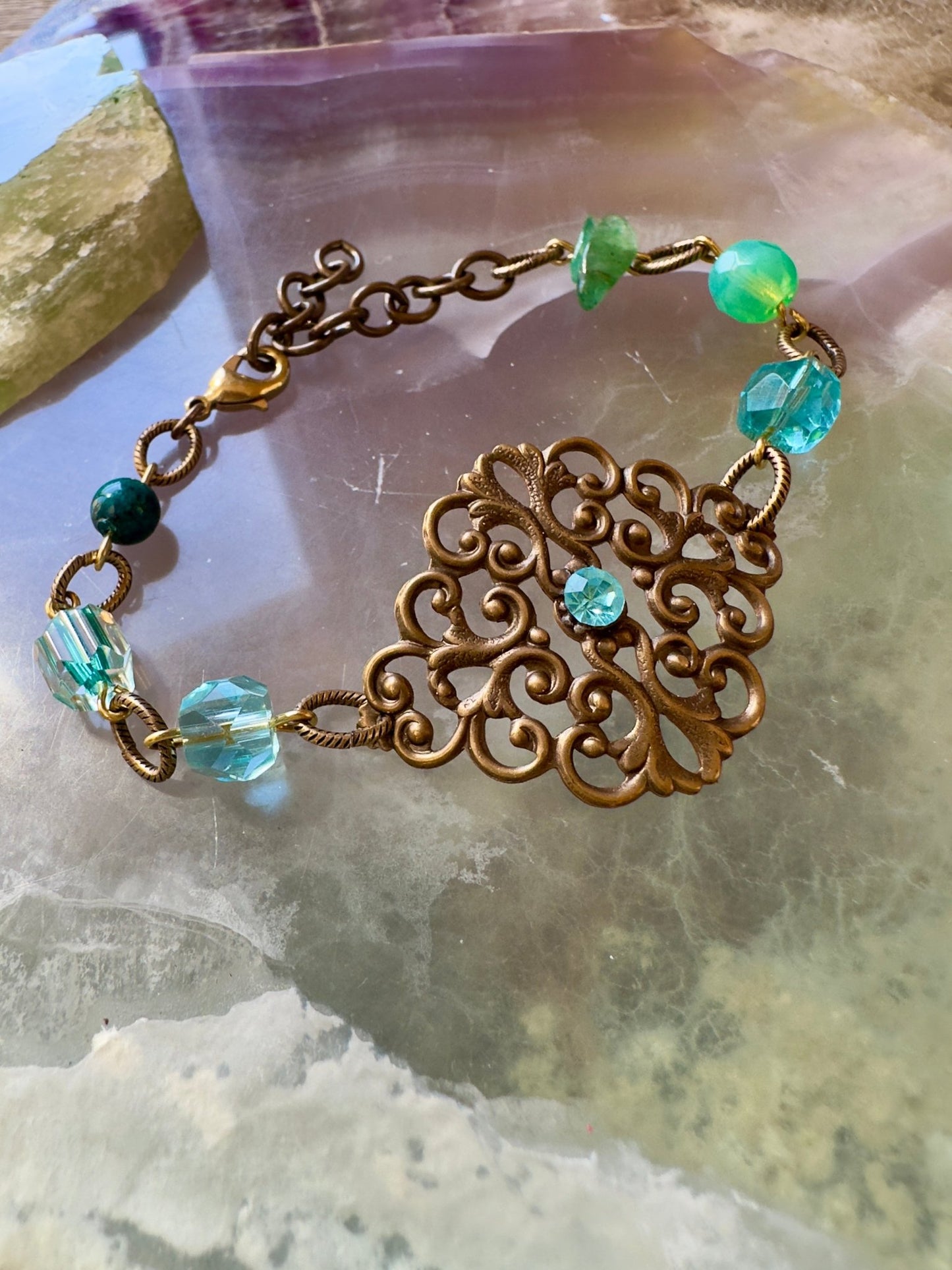 Mossy Vale - Vintage Beads Bracelet Kit - Idaho Vintaj Design - 6/11/2025 - Vintaj Live Shop ID