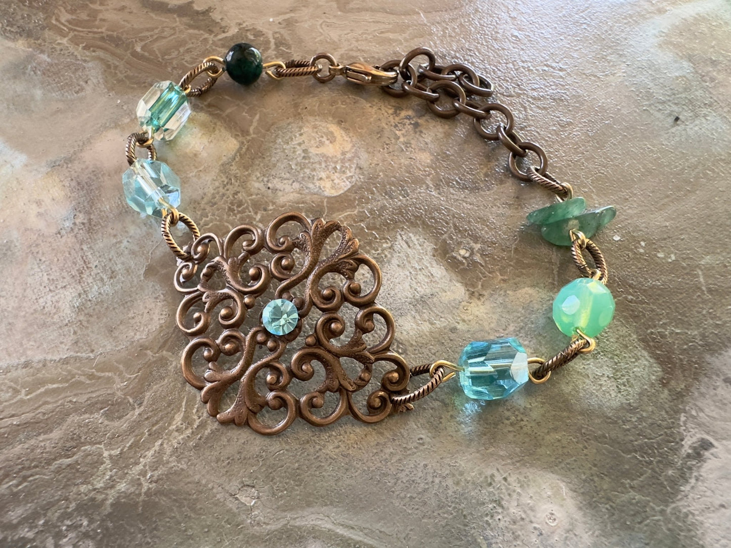 Mossy Vale - Vintage Beads Bracelet Kit - Idaho Vintaj Design - 6/11/2025 - Vintaj Live Shop ID