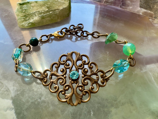 Mossy Vale - Vintage Beads Bracelet Kit - Idaho Vintaj Design - 6/11/2025 - Vintaj Live Shop ID