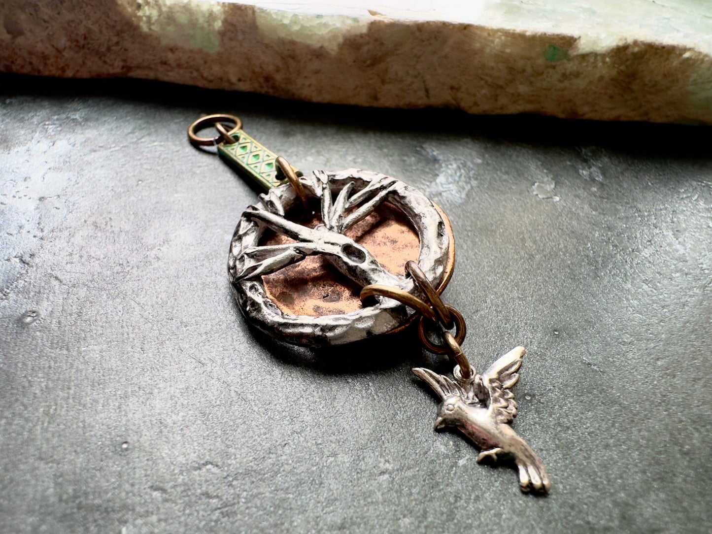 Oaken Amulet - Vintage Drop Pendant Kit - Vintaj Idaho Design - 11/5/2025 - Vintaj Live Shop ID