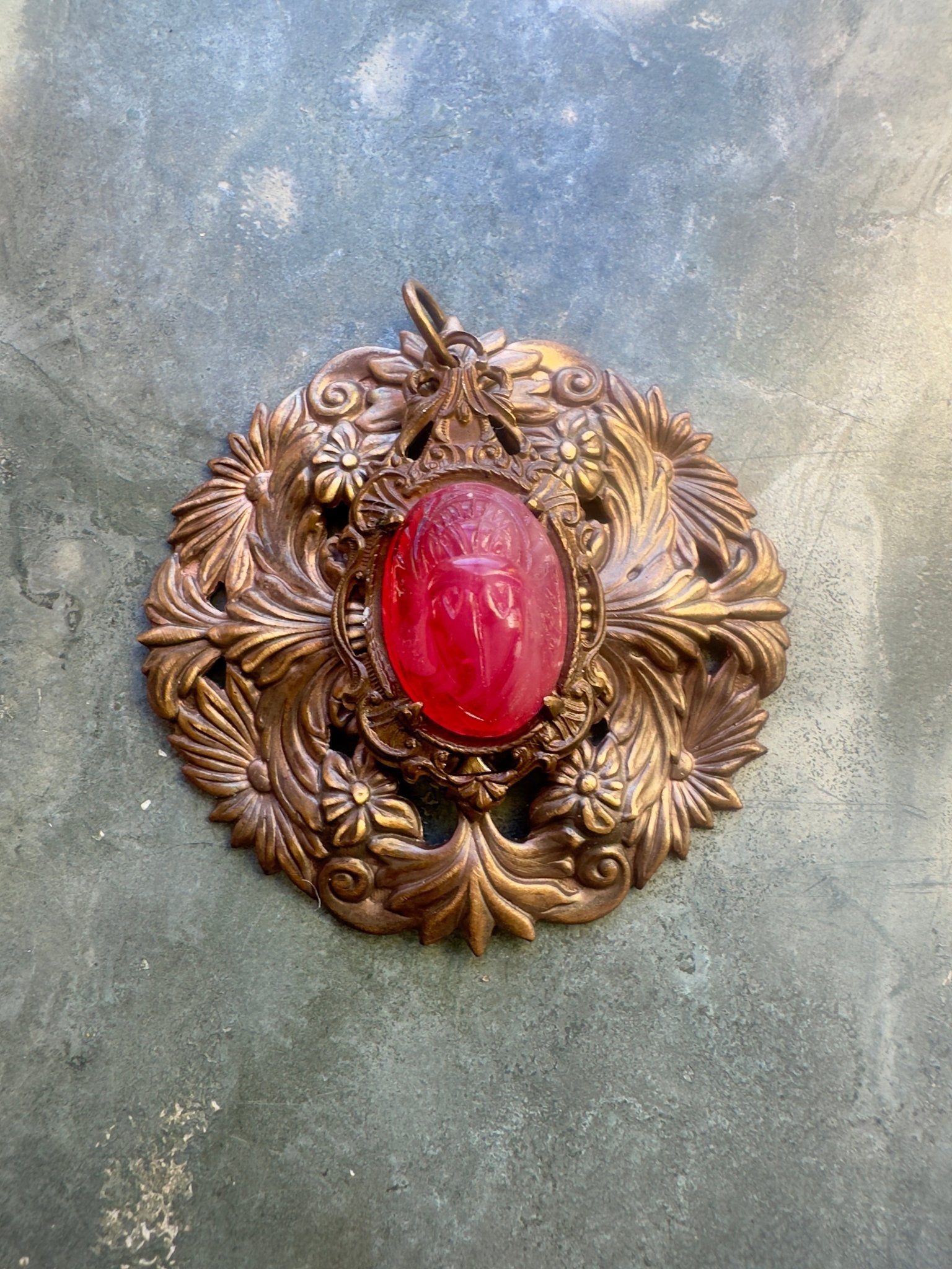 Pink Amulet Garden - Vintage Finished Pendant - Vintaj Idaho Design - 10/9/2025 - Vintaj Live Shop ID
