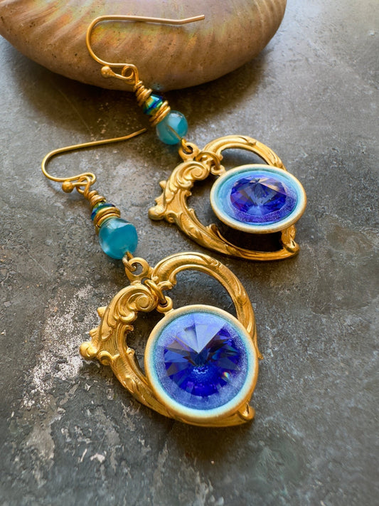 Sapphire Shore - Earrings Kit - Vintaj Idaho Design - 8/20/2025 - Vintaj Live Shop ID