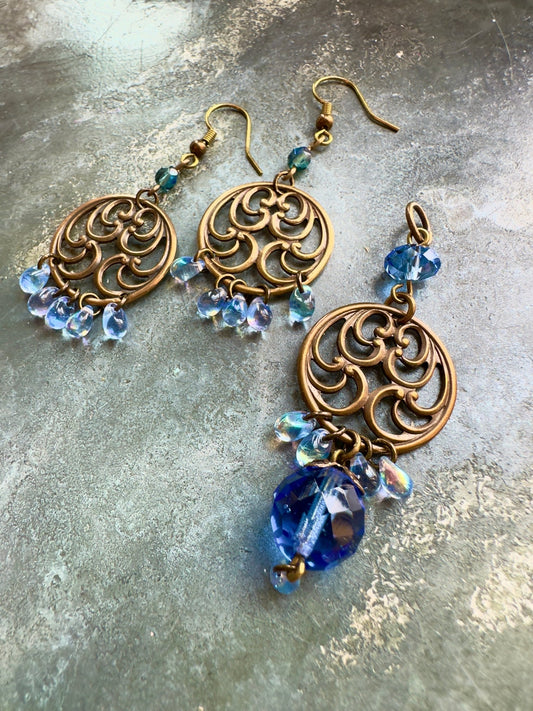 Sapphire Solstice - Pendant & Earring Kit - Vintaj Idaho Design - 10/1/2025 - Vintaj Live Shop ID