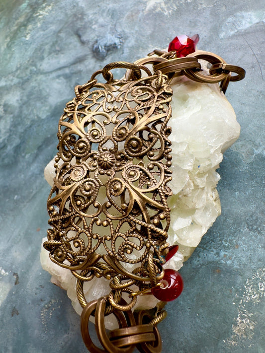 Scarlet Flame - Bracelet Kit - Vintaj Idaho Design - 8/27/2025 - Vintaj Live Shop ID