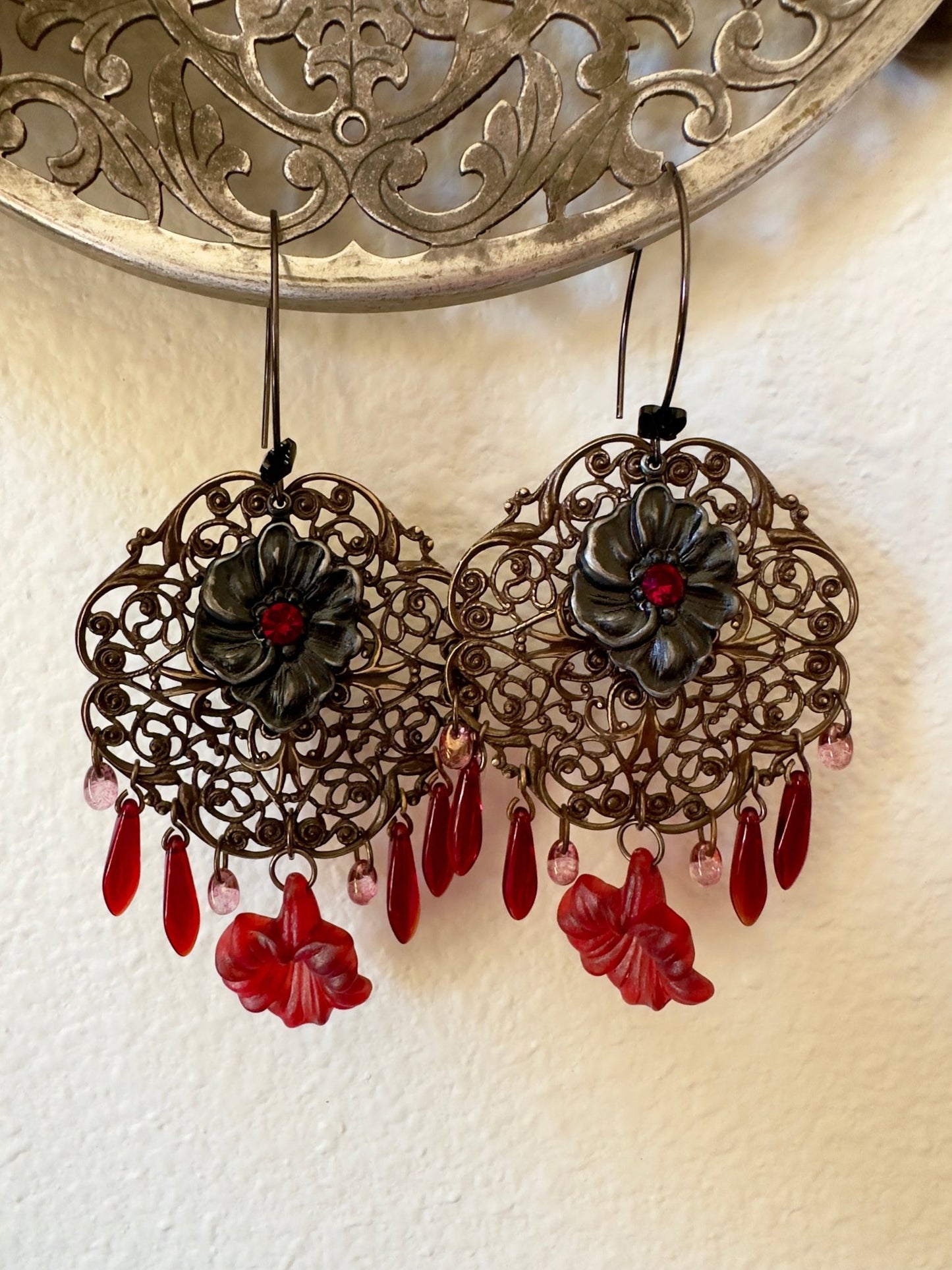 Scarlet Lace - Earrings Kit - Vintaj Idaho Design - 7/30/2025 - Vintaj Live Shop ID