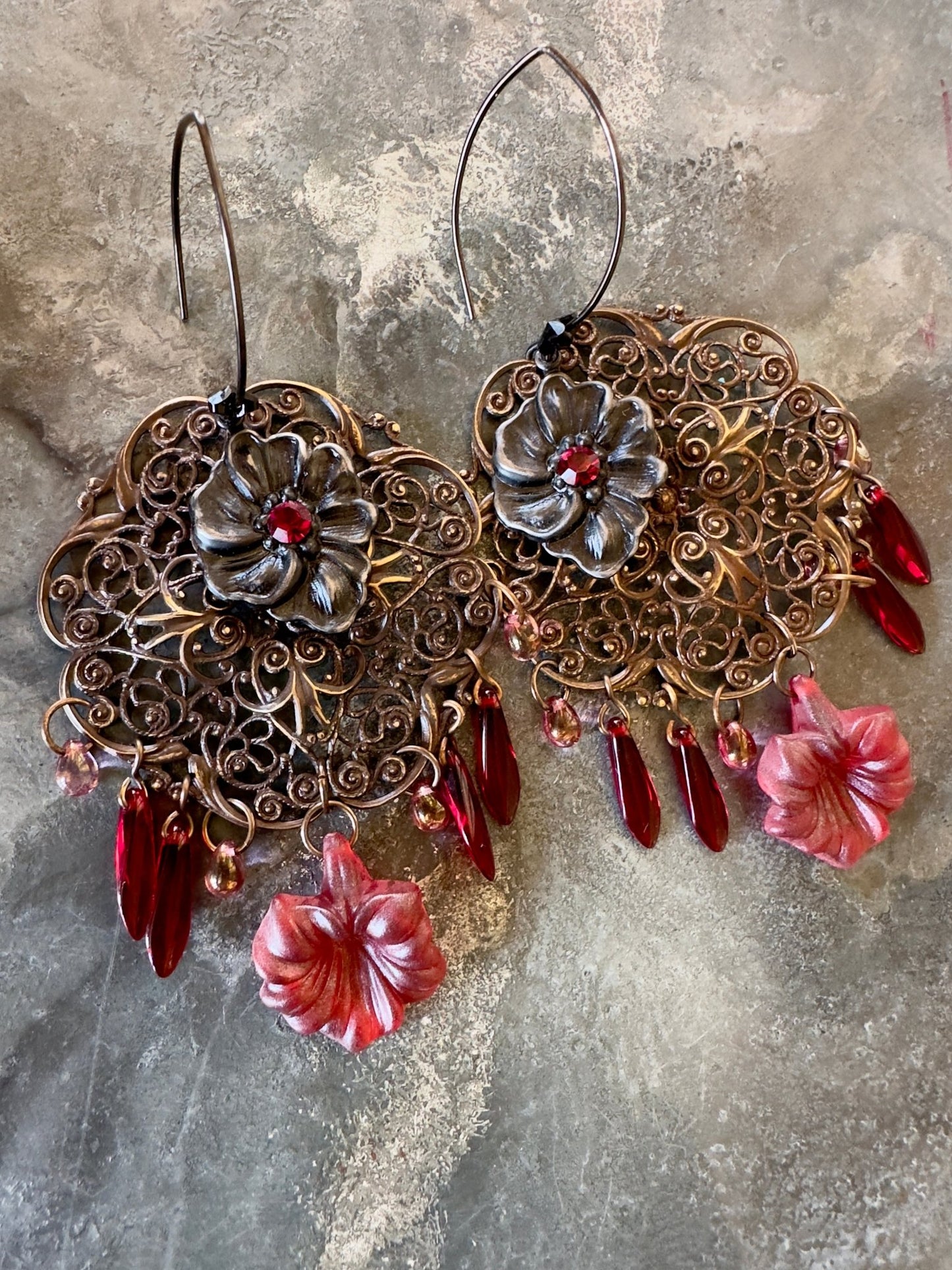 Scarlet Lace - Earrings Kit - Vintaj Idaho Design - 7/30/2025 - Vintaj Live Shop ID