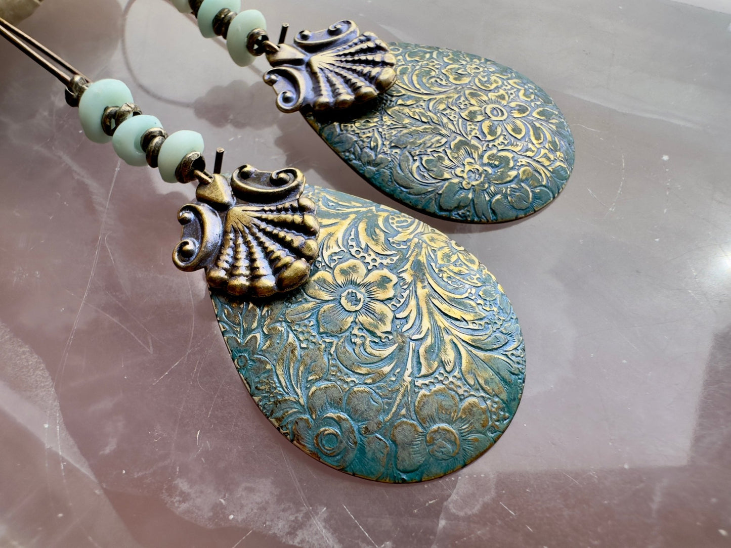 Shell Motif in Blue - Earrings Kit - Vintaj Idaho Design - 7/23/2025 - Vintaj Live Shop ID