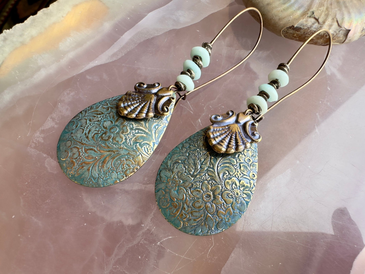 Shell Motif in Blue - Earrings Kit - Vintaj Idaho Design - 7/23/2025 - Vintaj Live Shop ID