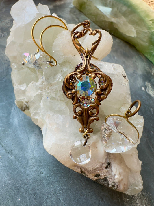 Victorian Romance - 2 Vintage Pendants & Earring Kit - Vintaj Idaho Design - 9/12/2025 - Vintaj Live Shop ID