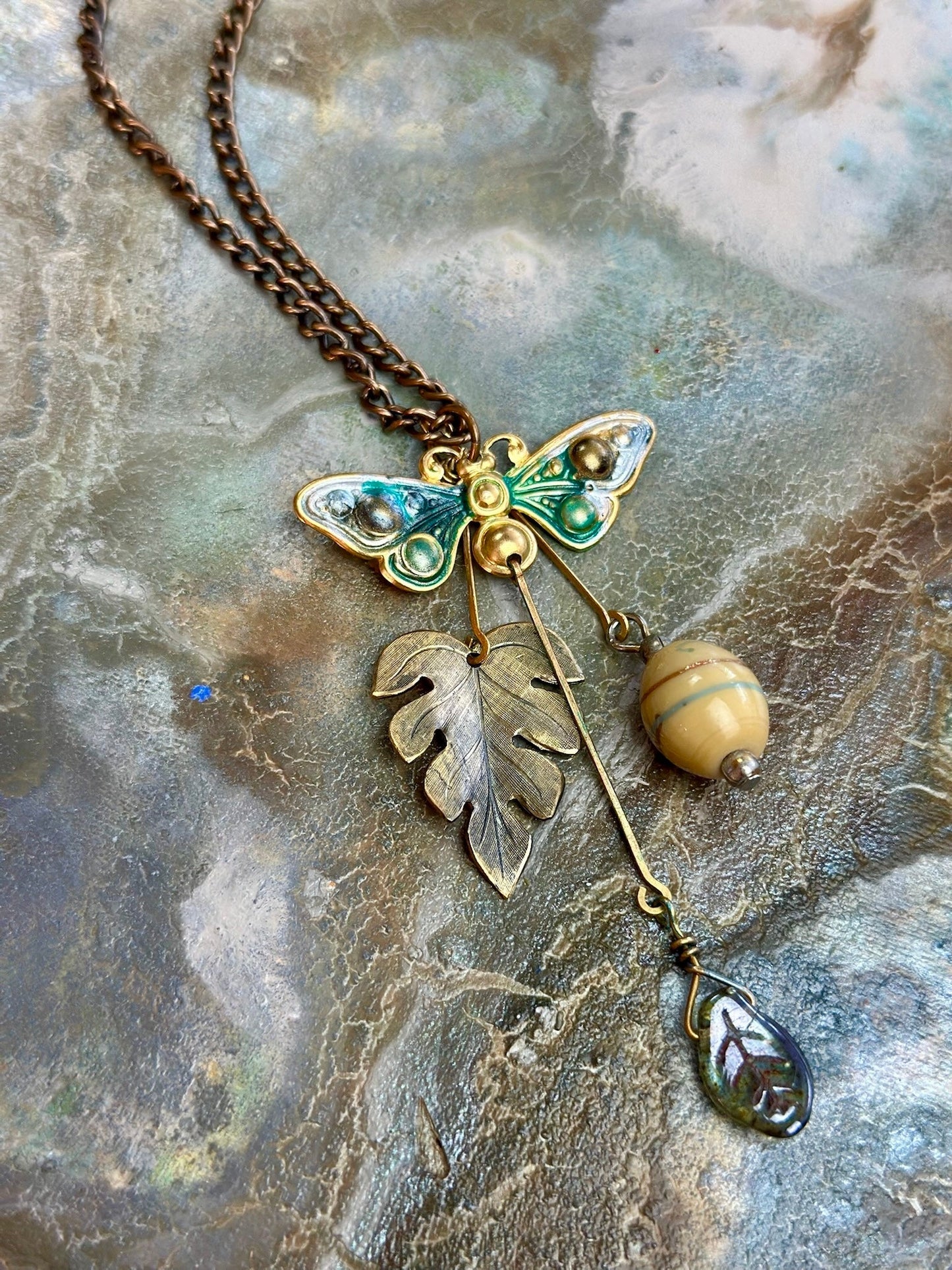 White Lotus - Butterfly Sky Necklace Kit - Vintaj Design - 4/30/2025 - Vintaj Live Shop ID