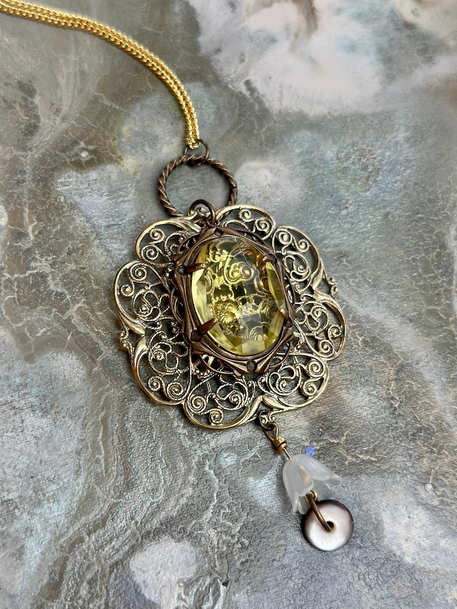 White Lotus - Sunshade Necklace Kit - Vintaj Design - 4/30/2025 - Vintaj Live Shop ID