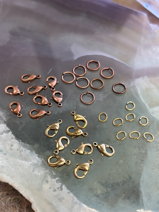 16 Sets Warm Metals Lobster Clasp Pack - Vintaj Design - 3/26/2025 - Vintaj Live Shop