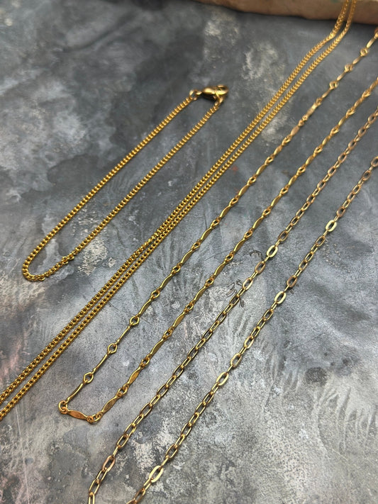 4 Pcs Layered Necklace Bracelet Kit Gold Chain Stack - Vintaj Design - 2/19/25 - Vintaj Live Shop