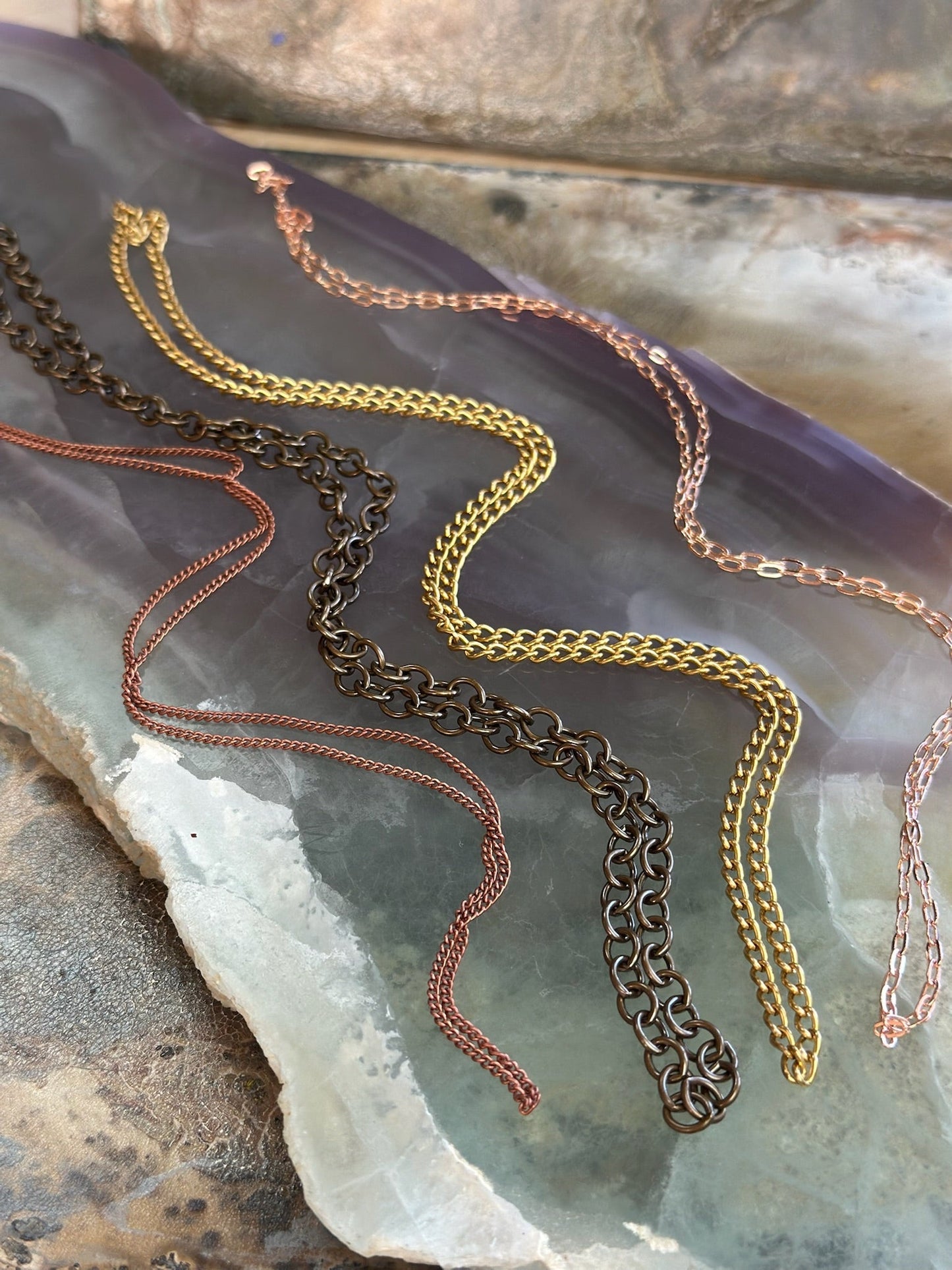 8ft Warm Metals Chain Variety Pack - Vintaj Design - 3/26/2025 - Vintaj Live Shop ID