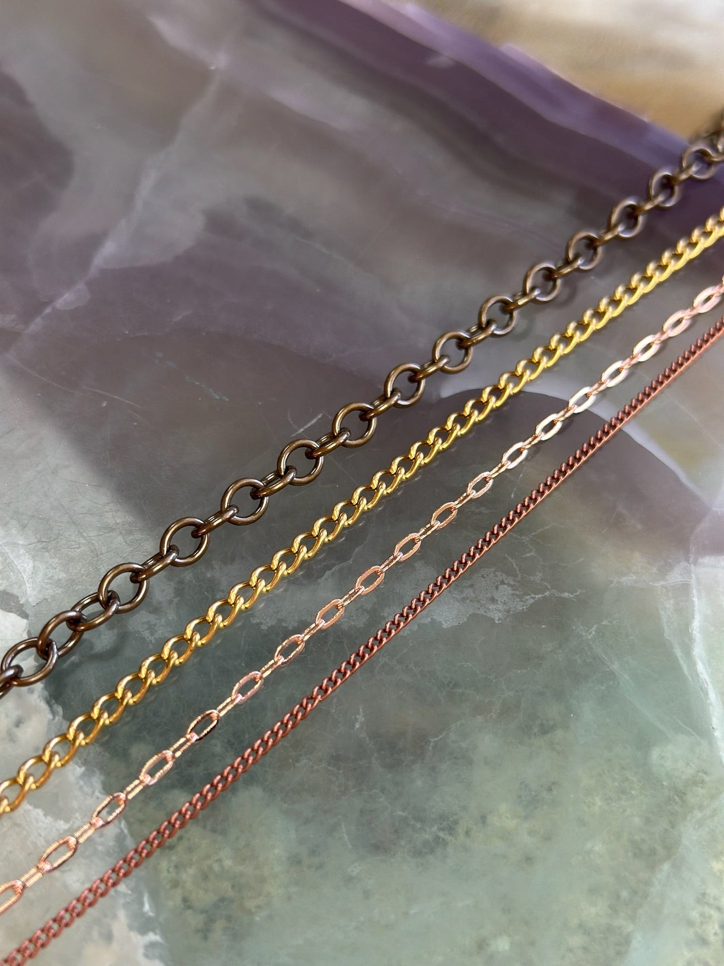 8ft Warm Metals Chain Variety Pack - Vintaj Design - 3/26/2025 - Vintaj Live Shop ID