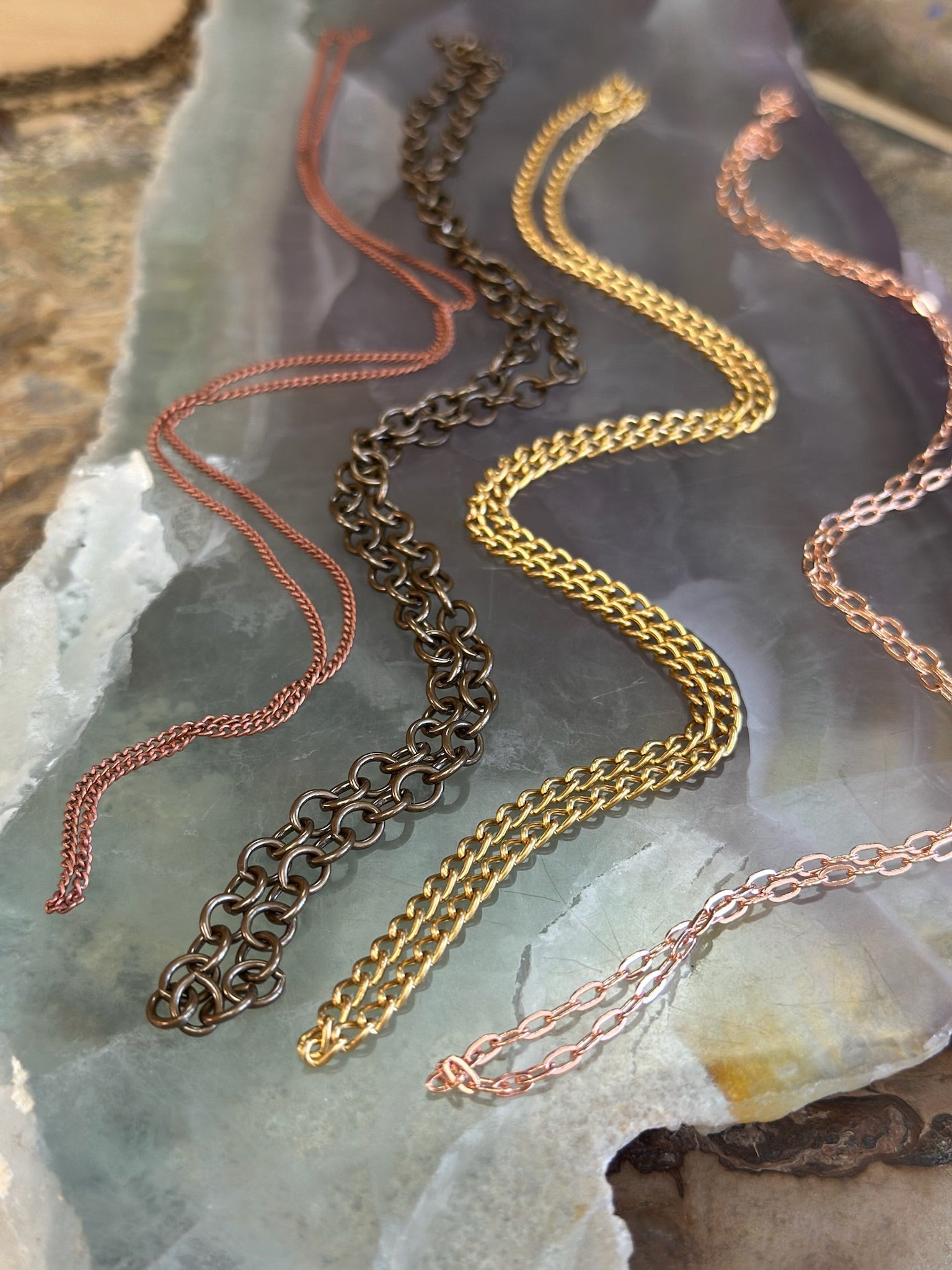 8ft Warm Metals Chain Variety Pack - Vintaj Design - 3/26/2025 - Vintaj Live Shop ID