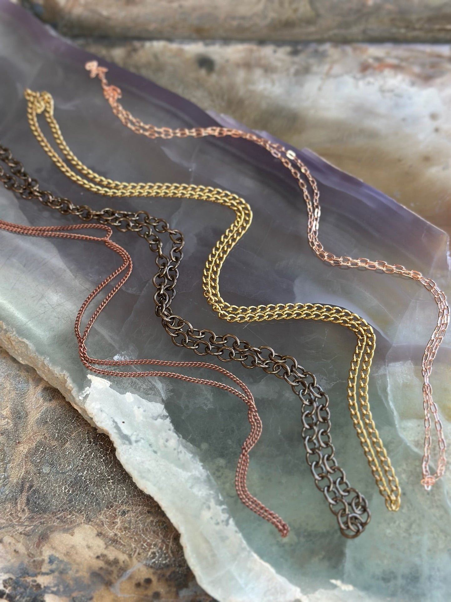8ft Warm Metals Chain Variety Pack - Vintaj Design - 3/26/2025 - Vintaj Live Shop ID