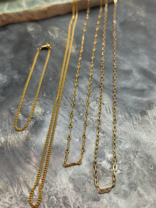4 Pcs Layered Necklace Bracelet Kit Gold Chain Stack - Vintaj Design - 2/19/25 - Vintaj Live Shop