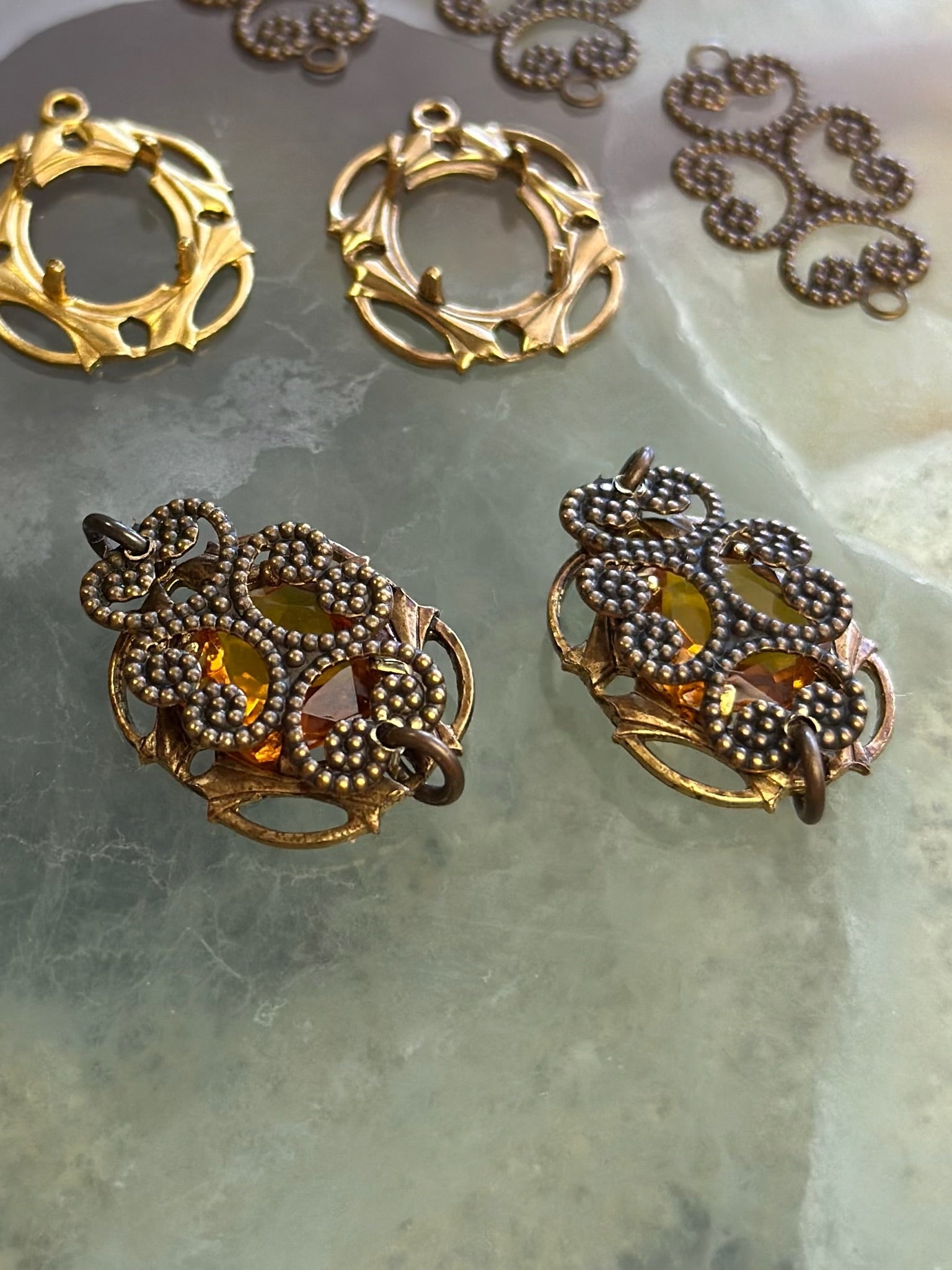6 pc Amber Encased Glass Tension Wrap Kit - Vintaj Design - 3/26/2025 - Vintaj Live Shop