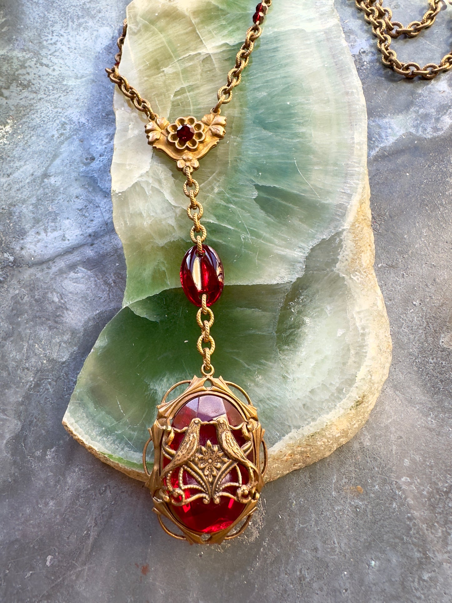 Lovebird’s Garden - Vintage Focal Necklace Kit - Vintaj Idaho Design - 10/1/2025