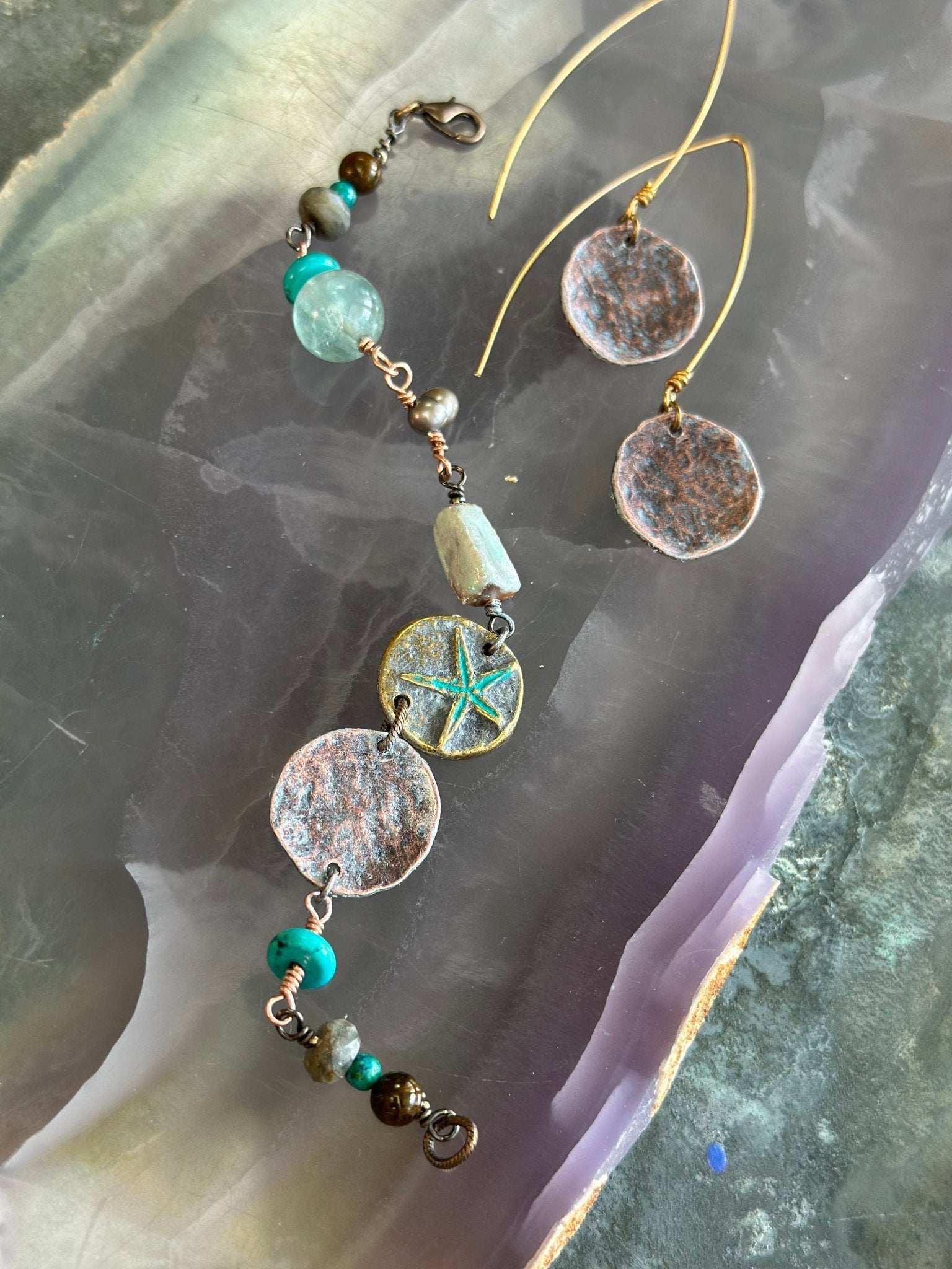 Tide Pool Bracelet Earrings Kit - Vintaj Design - 4/2/2025 - Vintaj Live Shop