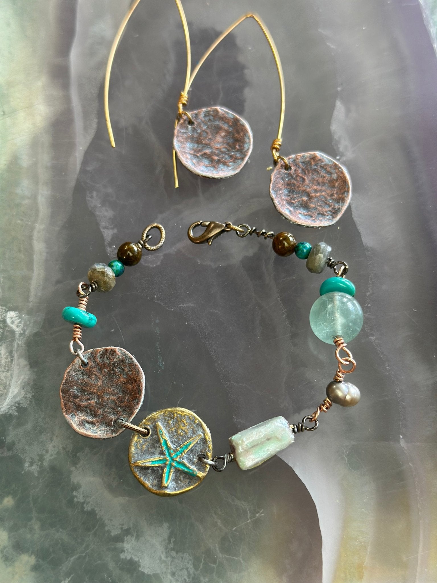 Tide Pool Bracelet Earrings Kit - Vintaj Design - 4/2/2025 - Vintaj Live Shop