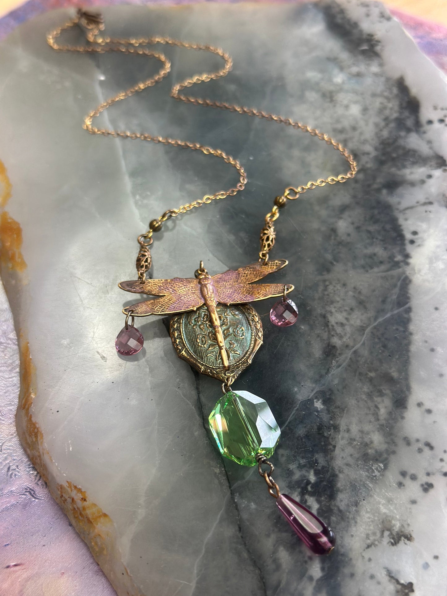 Dragonfly Romance Necklace Kit - Vintaj Design - 4/9/2025