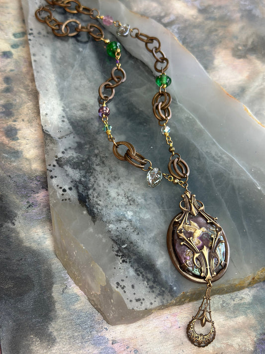 Hummingbird Window Necklace Kit - Vintaj Design - 4/9/2025