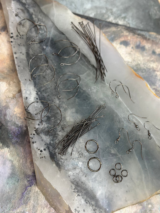 Hematite Findings Variety Pack - Vintaj Design - 4/9/2025