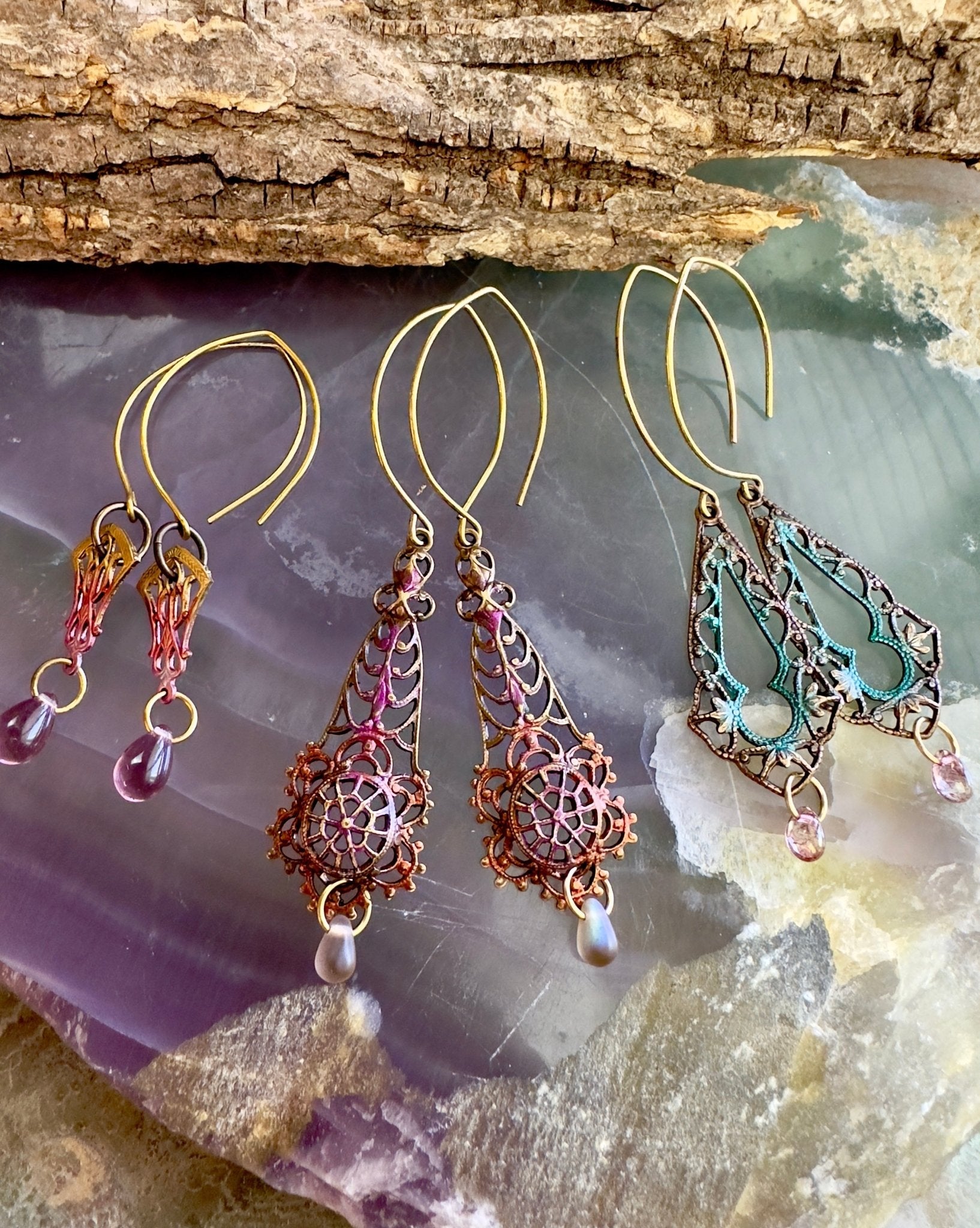 Filigree Fleur - 3 Earrings Set Kit - Vintaj Dessign - 04/23/2025 - Vintaj Live Shop