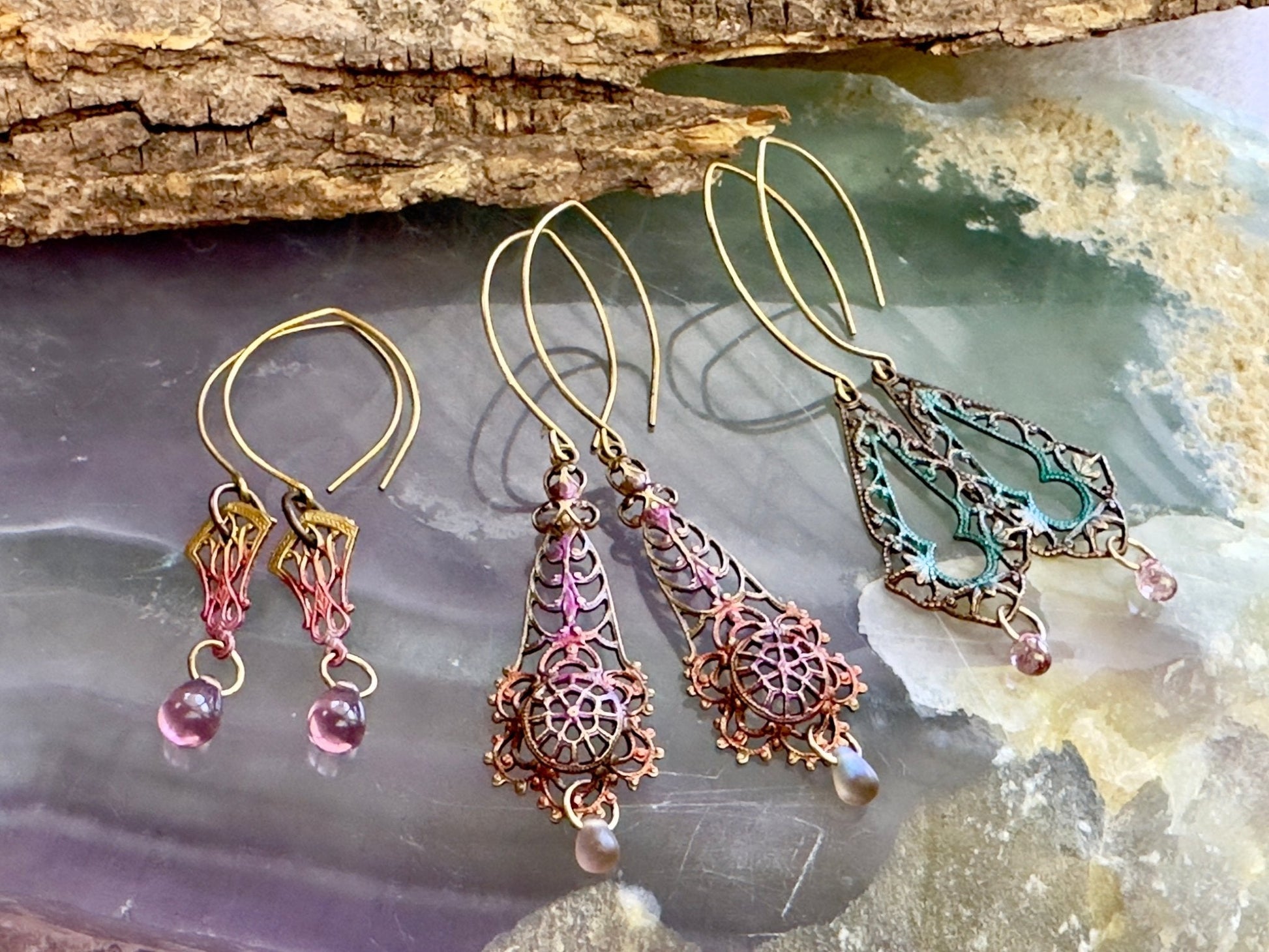 Filigree Fleur - 3 Earrings Set Kit - Vintaj Dessign - 04/23/2025 - Vintaj Live Shop