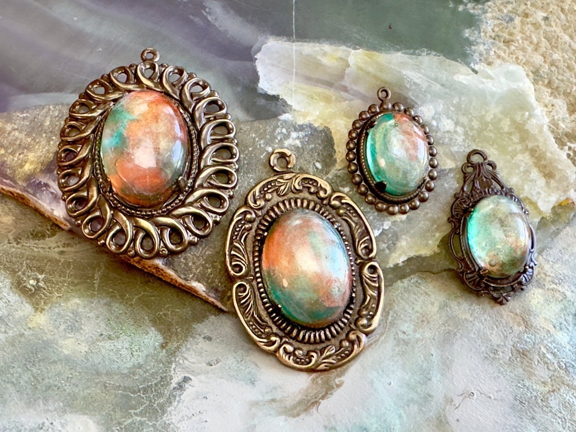 Fairy Goddess 4 Pc Assorted Resin Cabochon Settings Pack - Vintaj Dessign - 04/23/2025 - Vintaj Live Shop