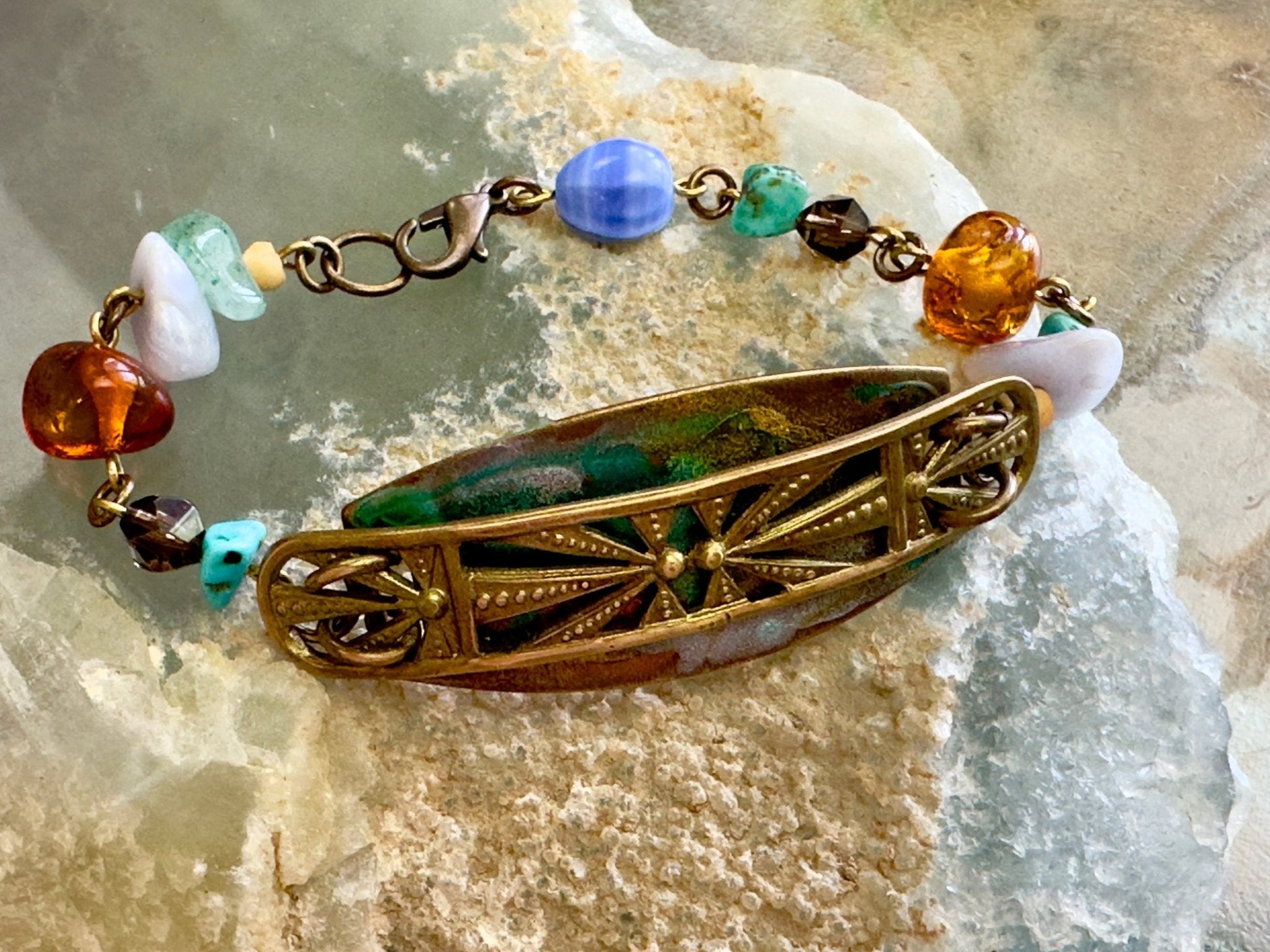 Earth & Gem - Gemstone Layered Bracelet Kit - Vintaj Design - 4/23/2025 - Vintaj Live Shop