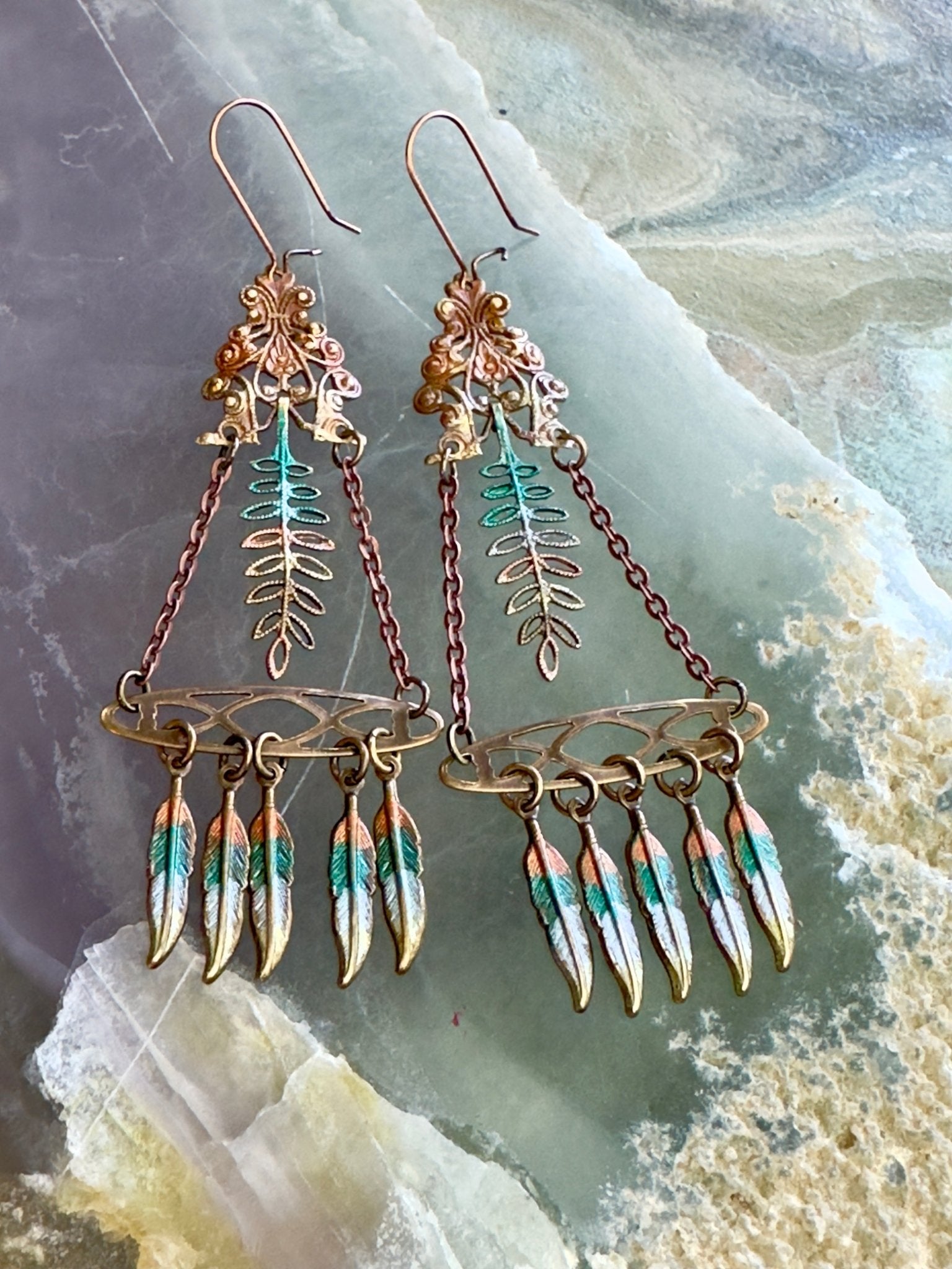 Fern Sprite - Feather Fringe Earring Kit - Vintaj Design - 4/23/2025 - Vintaj Live Shop