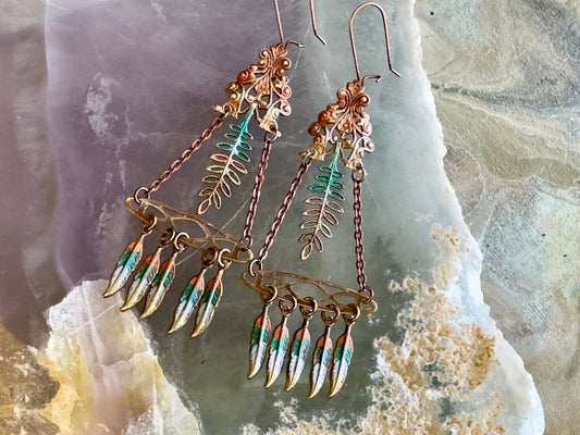 Fern Sprite - Feather Fringe Earring Kit - Vintaj Design - 4/23/2025 - Vintaj Live Shop