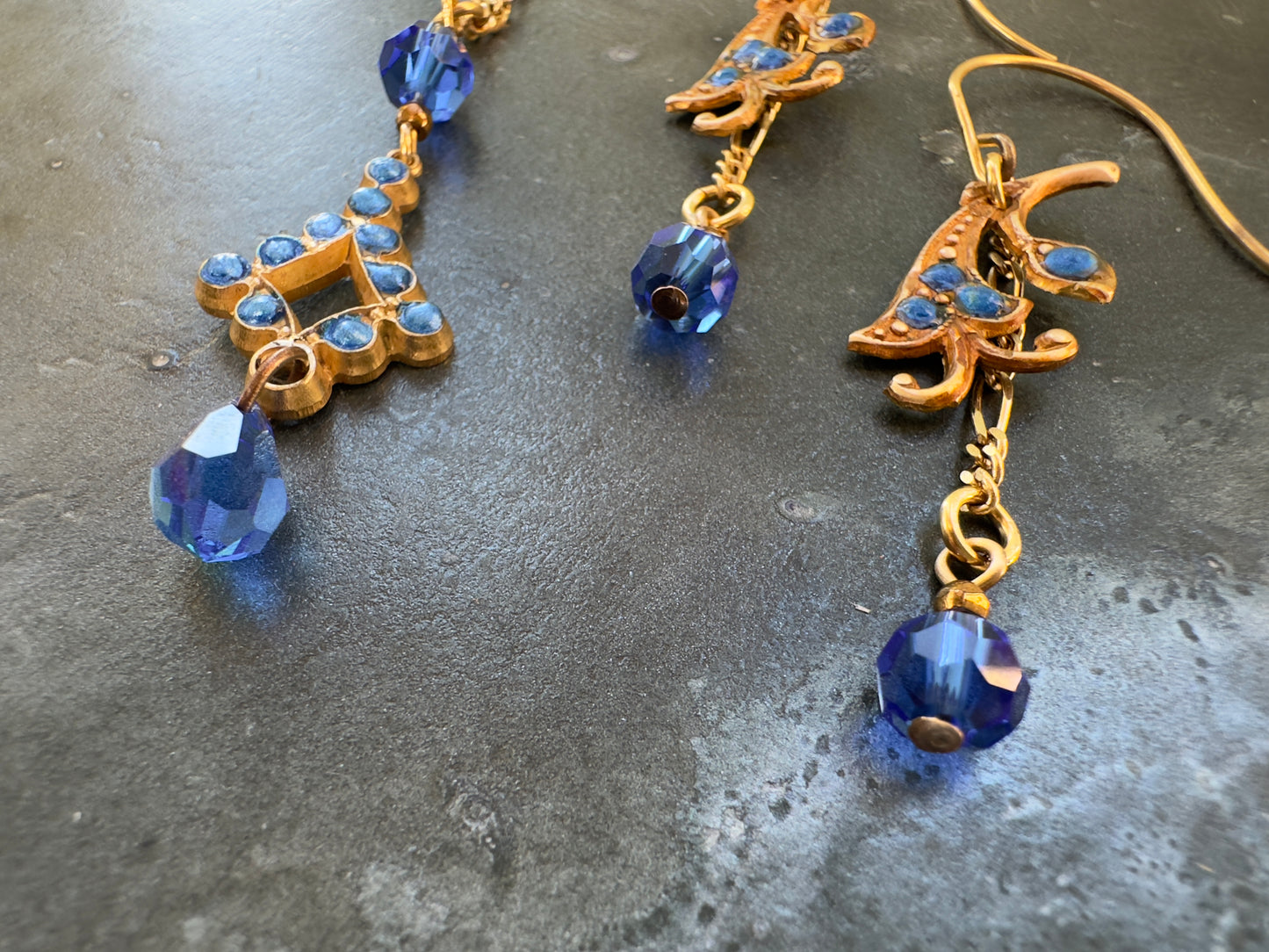 Gilded Sapphire - Vintage Pendant & Earring Kit - Vintaj Idaho Design - 10/29/2025