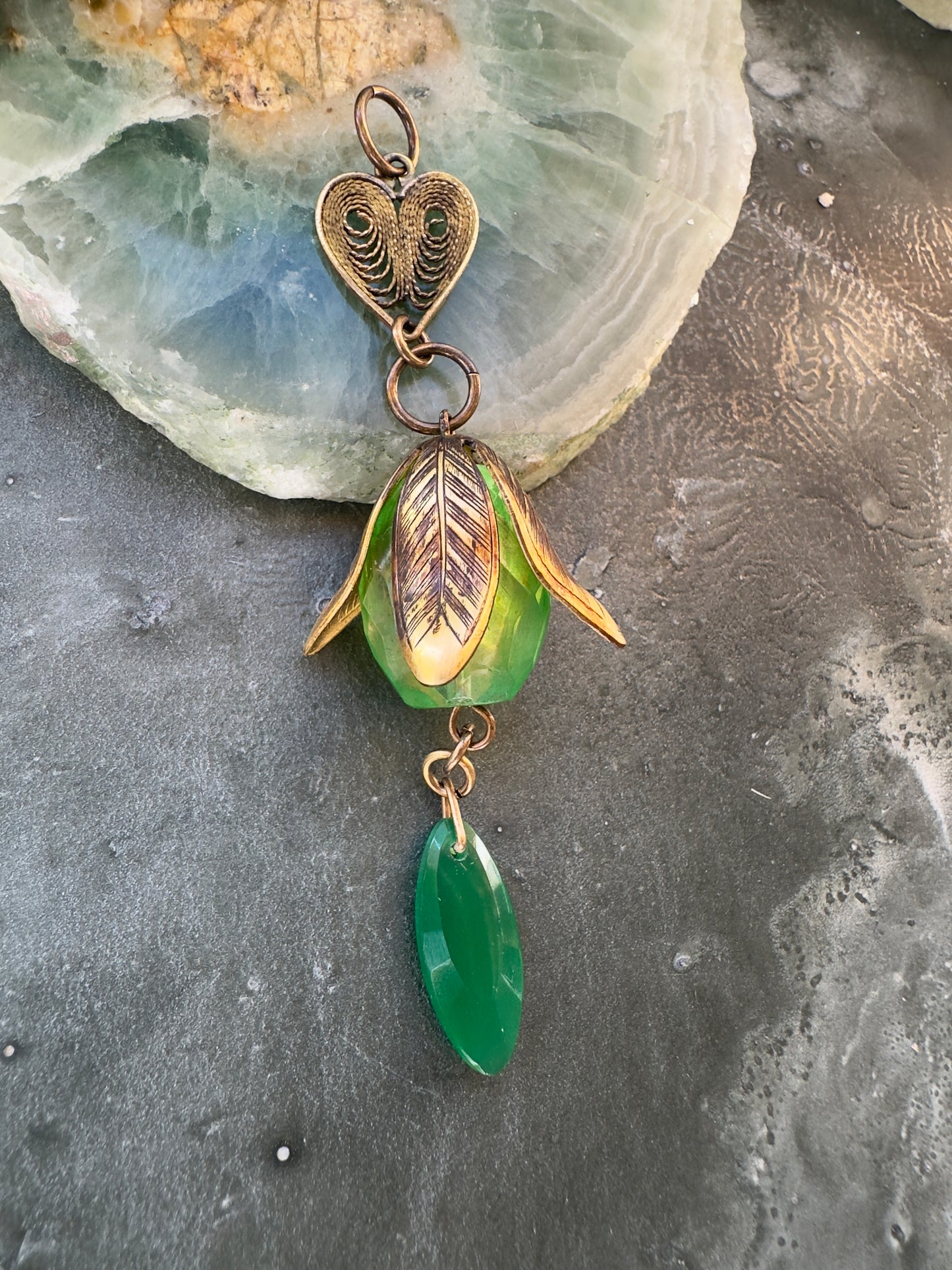 Ferned Heart - Vintage Pendant Kit - Vintaj Idaho Design - 10/29/2025