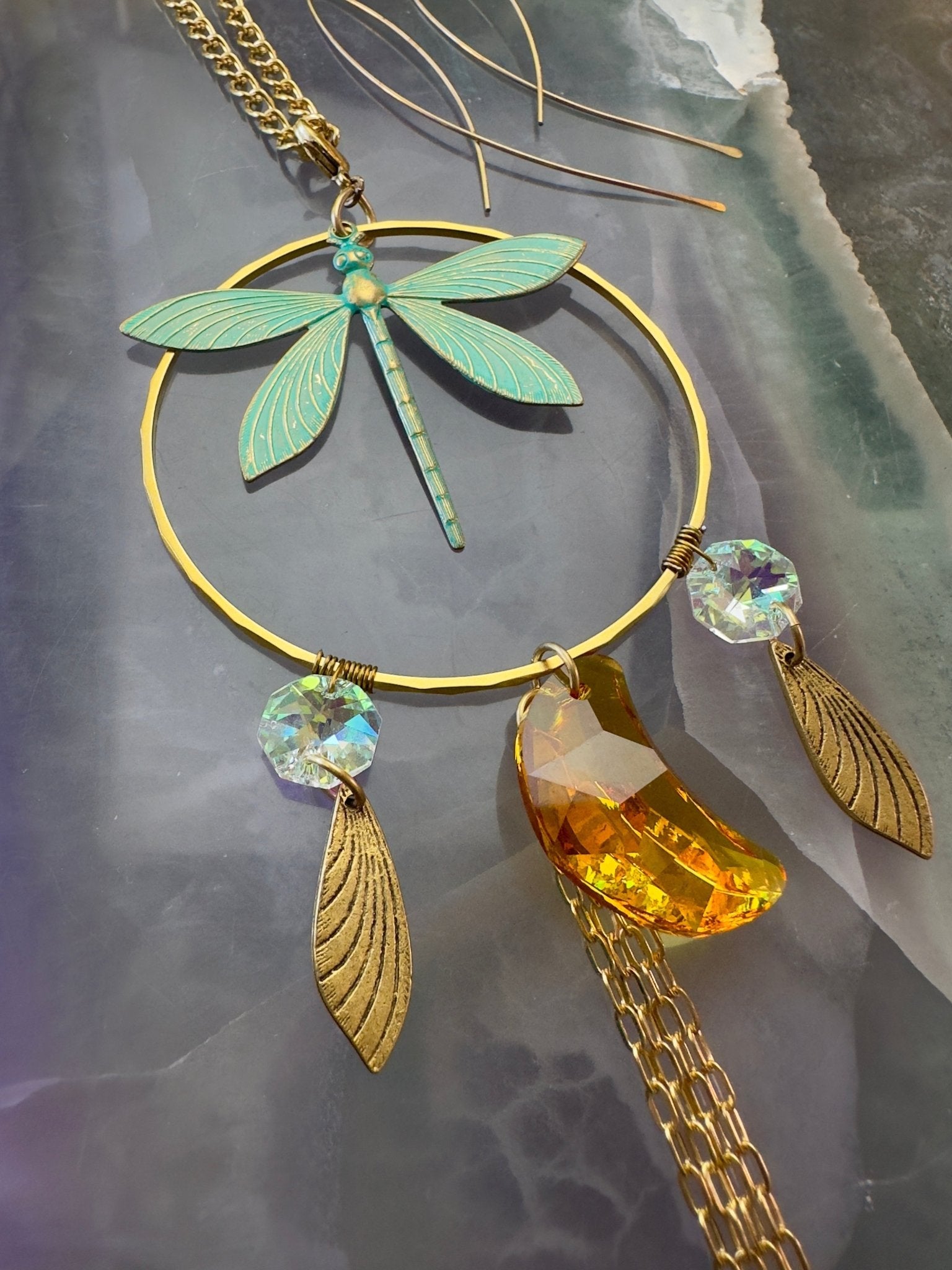 Dragonfly Sun-catcher Necklace Earrings Kit - Vintaj Design - 5/15/24 - Vintaj Live Shop