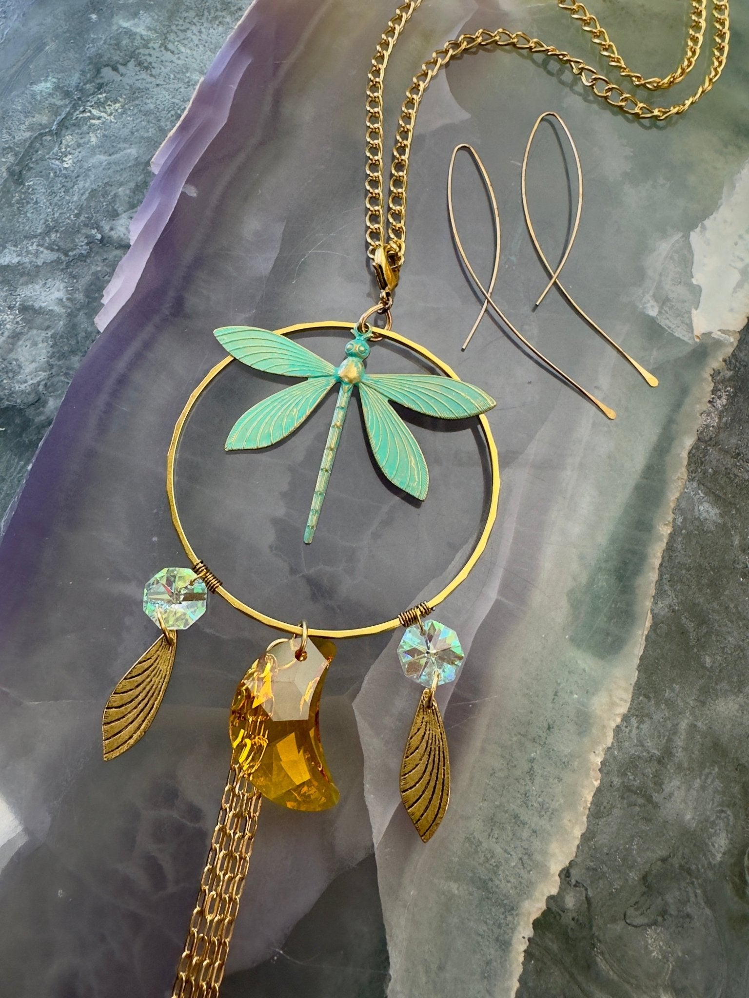 Dragonfly Sun-catcher Necklace Earrings Kit - Vintaj Design - 5/15/24 - Vintaj Live Shop