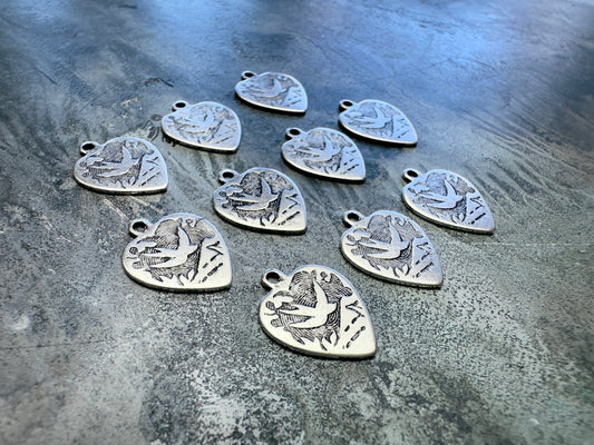 10 pcs Sparrow Heart - BULK UP - Vintaj Design - 1/22/25 - Vintaj Live Shop