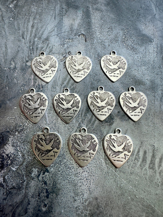 10 pcs Sparrow Heart - BULK UP - Vintaj Design - 1/22/25 - Vintaj Live Shop