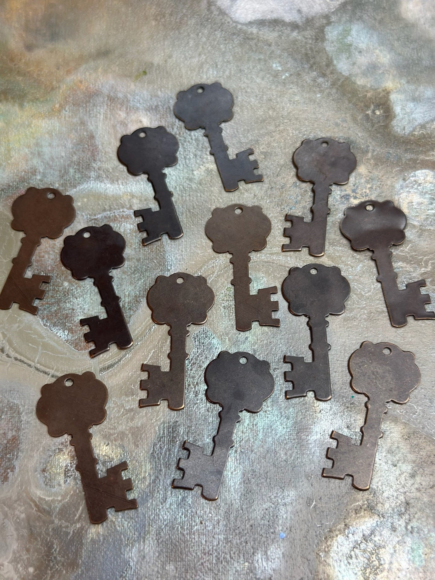 12 Pcs Fancy Key - BULK UP - Vintaj Design - 1/8/25