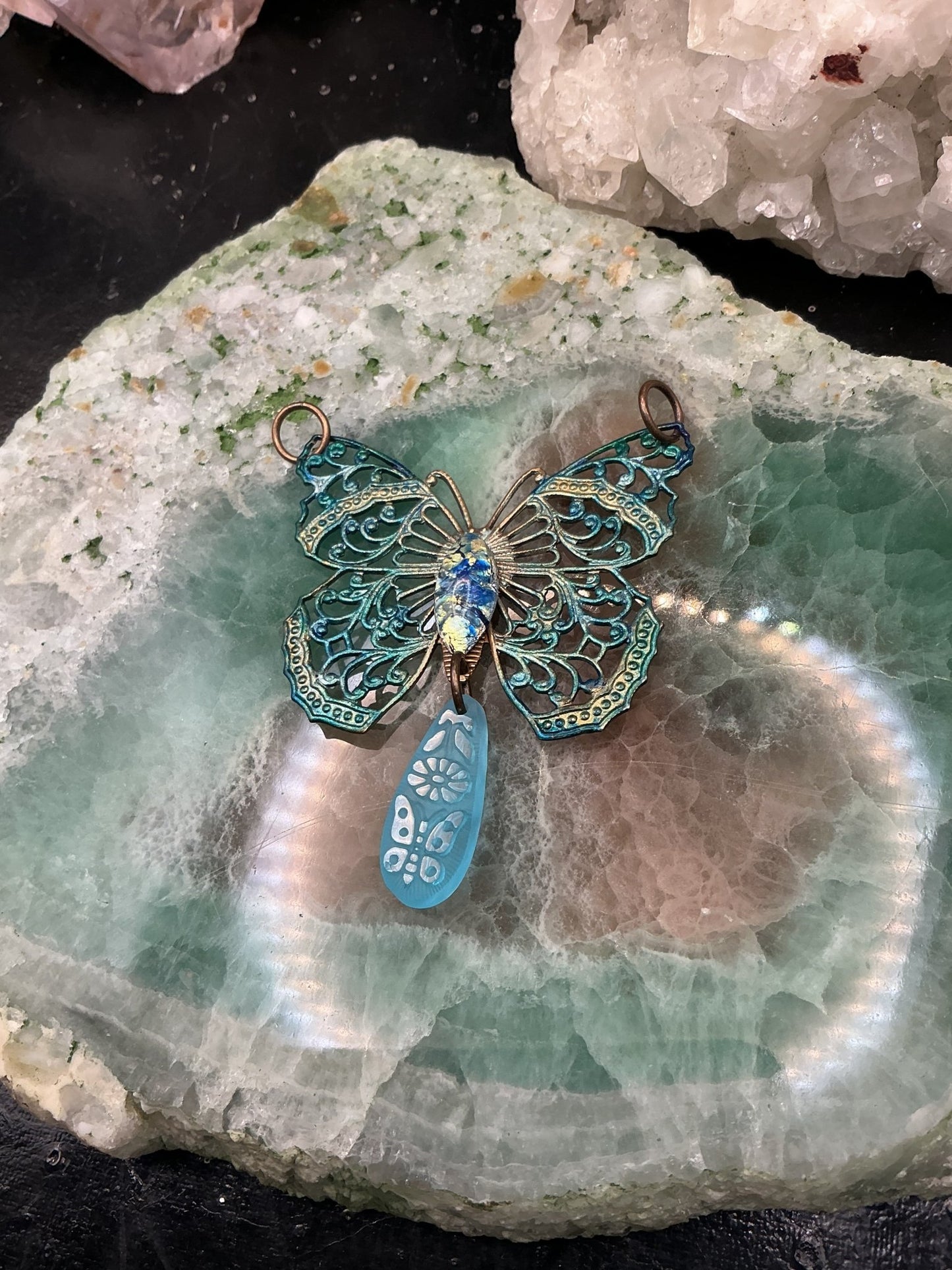 Azure Faerie Finished Pendant - VLS Idaho - 8/13/26 - Vintaj Live Shop ID