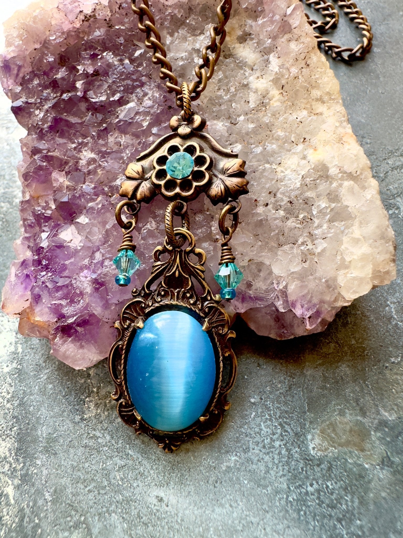 Azure Garden - Necklace Kit - Vintaj Idaho Design - 9/3/2025 - Vintaj Live Shop ID