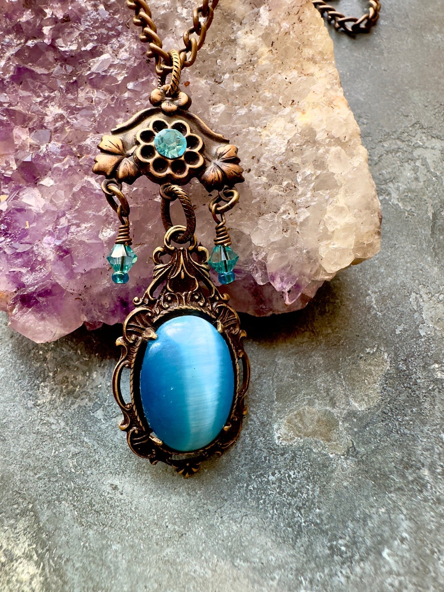 Azure Garden - Necklace Kit - Vintaj Idaho Design - 9/3/2025 - Vintaj Live Shop ID