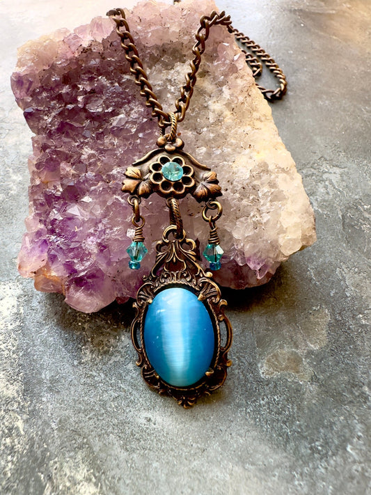Azure Garden - Necklace Kit - Vintaj Idaho Design - 9/3/2025 - Vintaj Live Shop ID