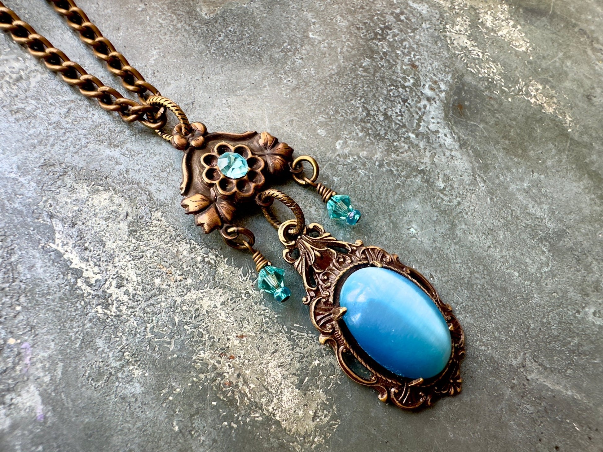 Azure Garden - Necklace Kit - Vintaj Idaho Design - 9/3/2025 - Vintaj Live Shop ID