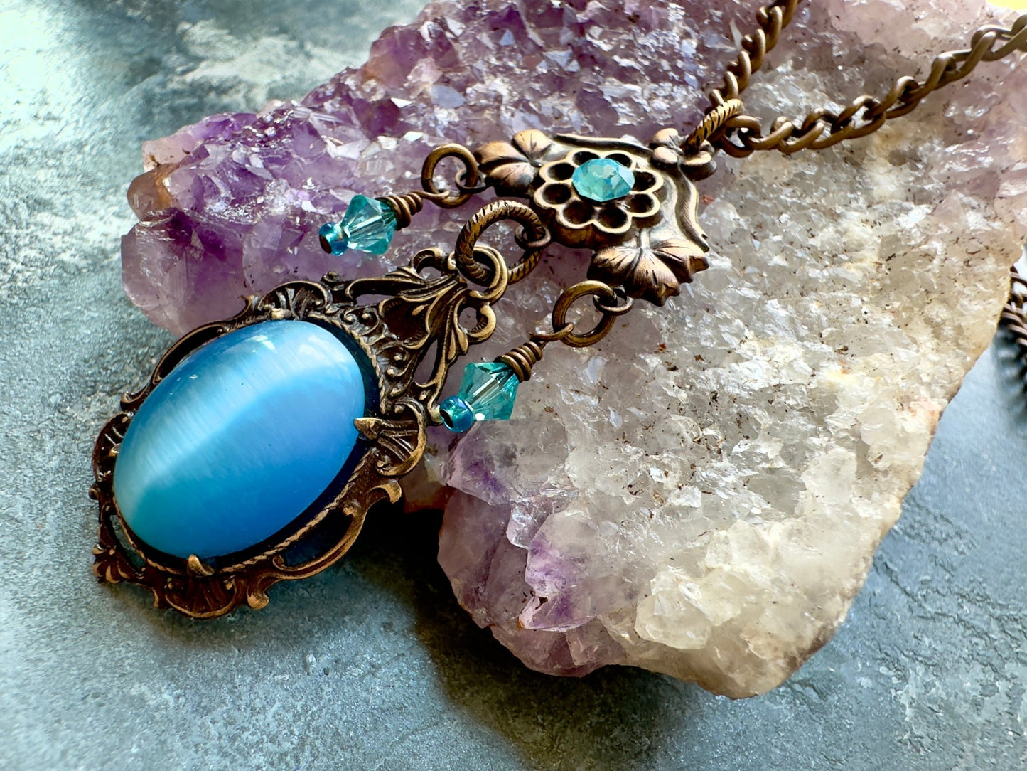 Azure Garden - Necklace Kit - Vintaj Idaho Design - 9/3/2025 - Vintaj Live Shop ID