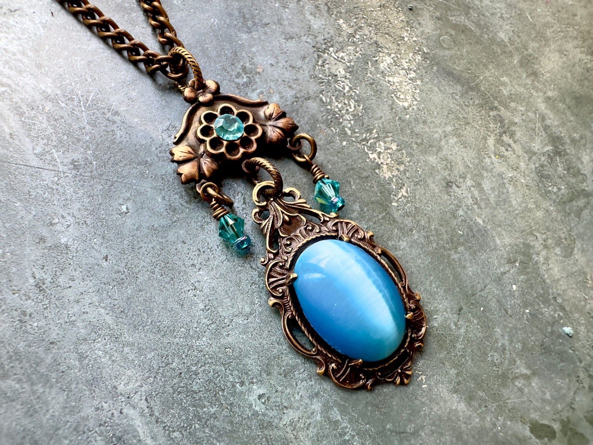 Azure Garden - Necklace Kit - Vintaj Idaho Design - 9/3/2025 - Vintaj Live Shop ID
