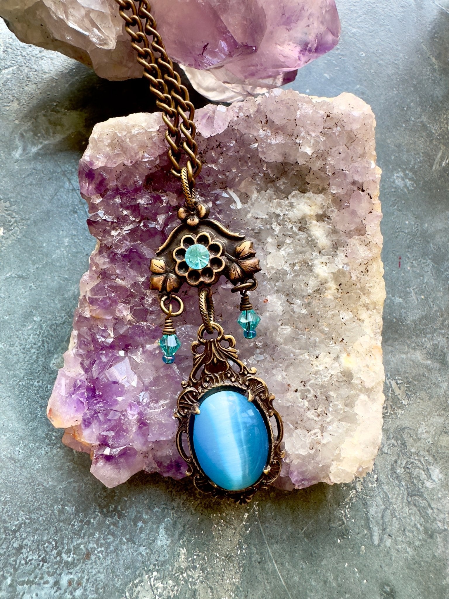 Azure Garden - Necklace Kit - Vintaj Idaho Design - 9/3/2025 - Vintaj Live Shop ID